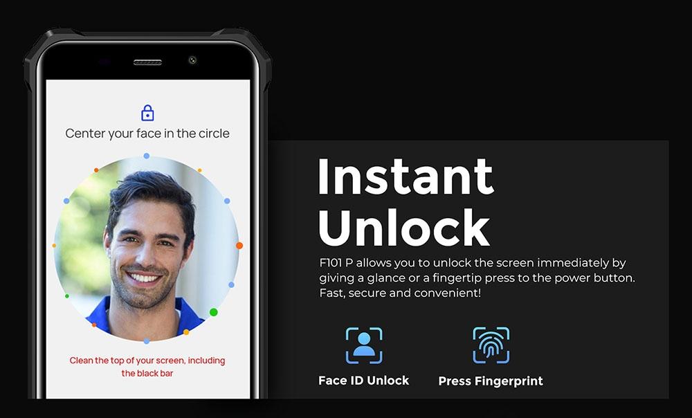FOSSiBOT Защищенный смартфон F101P, 4 ГБ + 64 ГБ, тройная камера с искусственным интеллектом, динамик 123 дБ, восьмиядерный процессор MediaTek Helio P22, Android 13.0