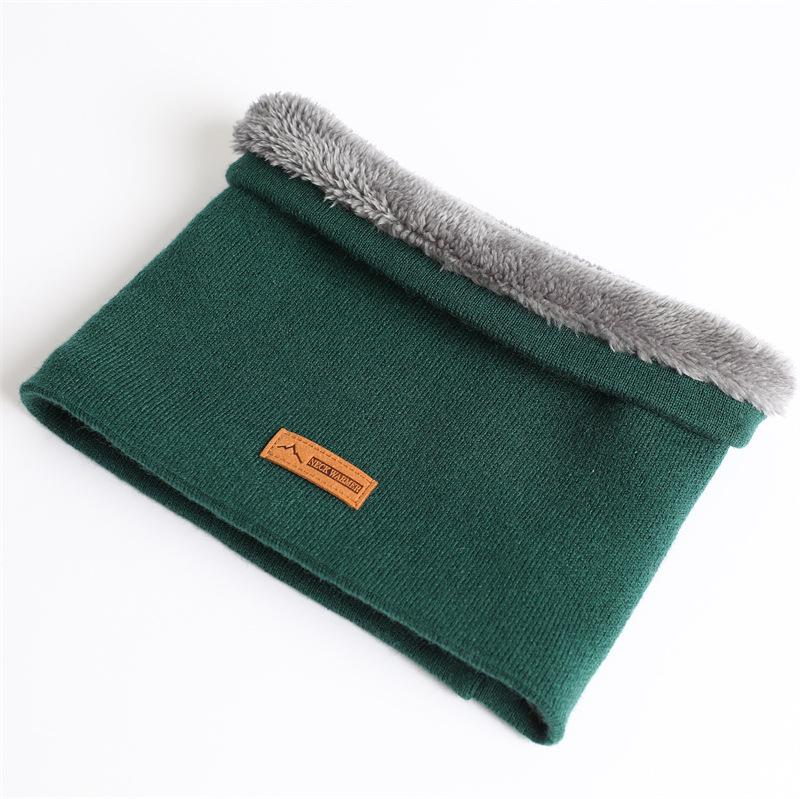 Вязаный шарф унисекс: Уютная, однотонная, всесезонная теплая шапка-ушанка