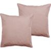 Set of 2 Percale Pillowcases Pure Combed Cotton Long Fibers 80 Threads/cm² South Wind - Pink - Set of 2 Pillowcases 65 X 65