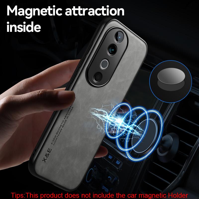 KEYSION Роскошный чехол из искусственной кожи в стиле ретро для VIVO V40 5G V40 Pro 5G, мягкий силикон + противоударная задняя крышка для телефона из поликарбоната для VIVO V40 Pro 5G