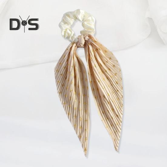 Лента для волос с бантом, декоративная плиссированная тканевая резинка для волос, укладка фиксированных волос, без плавающего кольца для волос, модные аксессуары для волос