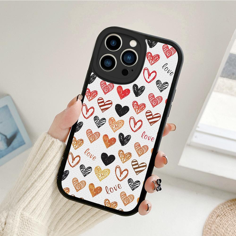 Для Iphone14 милый чехол для телефона с сердечком для Iphone 14 13 11 12 Pro MAX 13 12 MiNi 7 8 14 plus X XS XR защитные чехлы из овечьей кожи