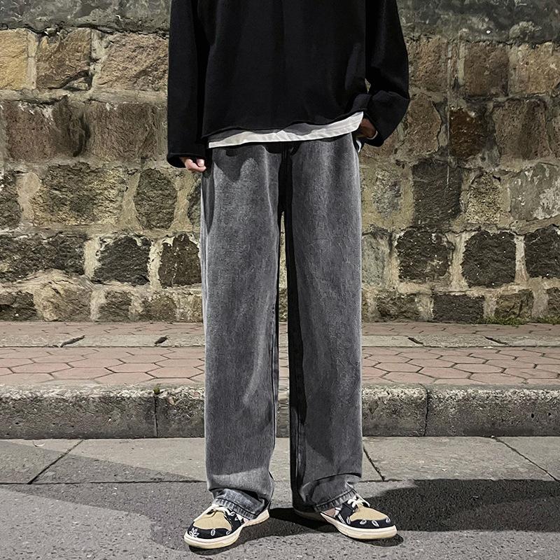 Мужские джинсы High Street Straight Loose Wide Leg Jeans Baggy Jeans Men's Jeans Корейская версия Casual Pants