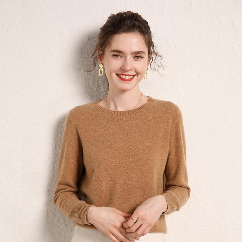 Женский кашемировый свитер Qinghe кашемир 100% кашемир, женский осенне-зимний кашемировый свитер, мягкий и теплый