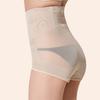Women Shaping Brief High-waist Cross Compression See Through Breathable Holes Underwear Sexy Panties