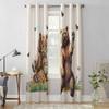 Медведь Бабочка Луг Оконные Шторы для Гостиной Роскошные Занавески Для Спальни Кухонные Жалюзи Портьеры Шторы