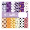 Classic Halloween Elements Stickers 12 Sheets Scrapbook Paper Set, 6x6in Double-Sided Craft Paper, Pumpkin Themed PaperPack Ghost Bat Pattern