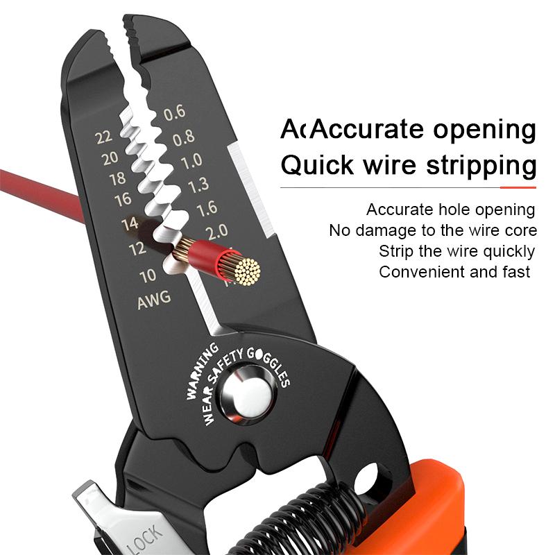 Electrical Wire Stripping Tool Easy Operation with Precision Crimping Function Suitable for Cutting and Pulling Wires
