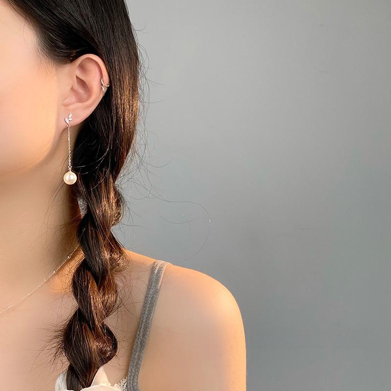 Изысканные жемчужные серьги для женщин, элегантные, модные, темпераментные подарки для маленьких, простые серьги в стиле аромата