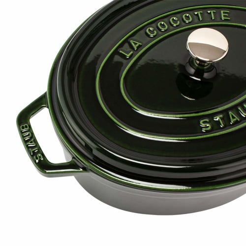 Staub Oval Pico Cocotte (29cm, Enamel Pot) 1102985, Vitamin Basil Green