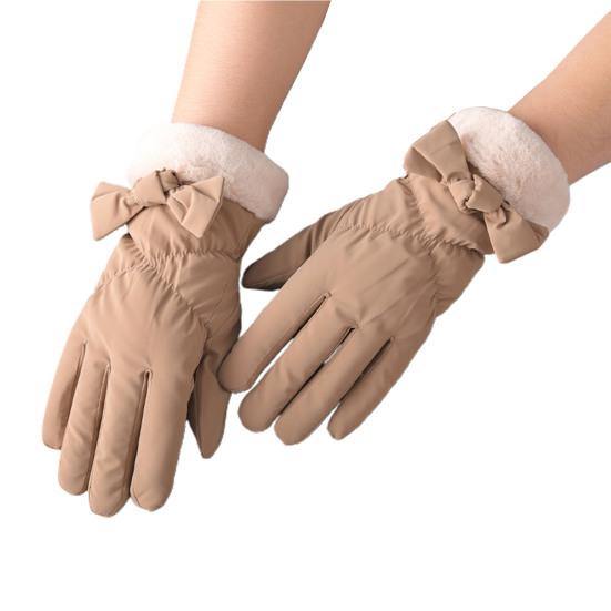 Большие женские варежки, плюшевые уличные перчатки с полными пальцами