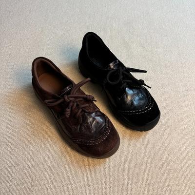 Повседневные Dexun ретро колледж маленький человек 4 см шнуровка круглый носок одинарная обувь женская платформа одинарная обувь женская в британском стиле маленькая кожа