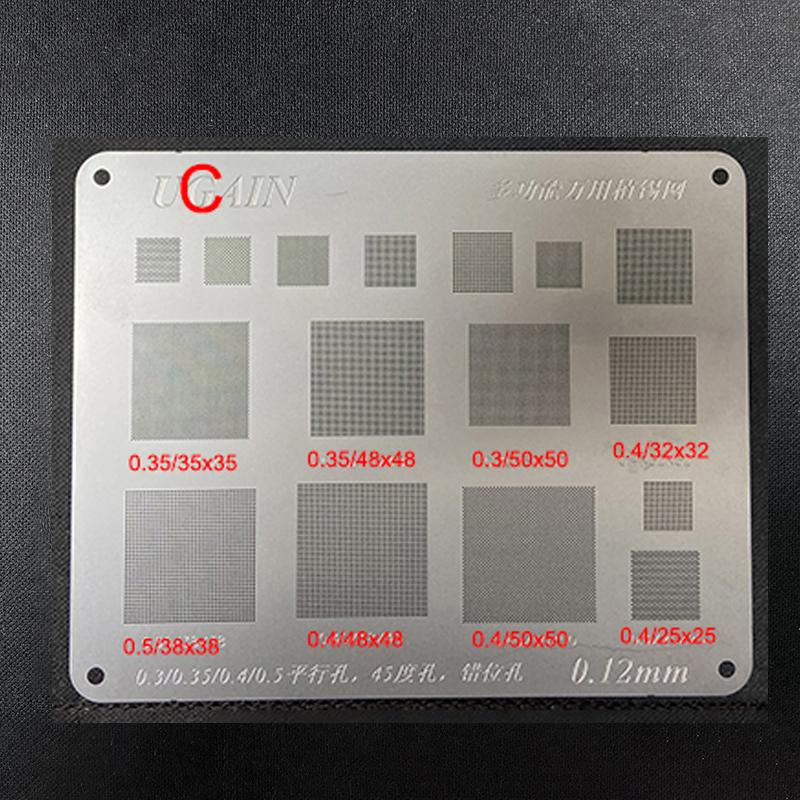 1/3Pcs High quality Universal BGA Reballing Stencil square hole Direct heating BGA Template for Mobile phone laptop CPU IC Chip