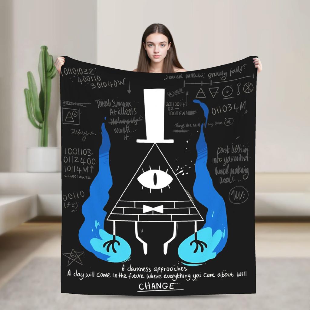 Gravitys Falls Bill Cipher Blankets  Flannel Novelty Warm Throw Blanket for Bed Sofa Textile Decor,