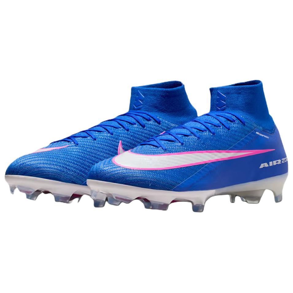 Nike Кроссовки унисекс Zoom Mercurial Superfly 10 Elite FG Racer Blue Pack Белый/Розовый взрыв FQ1454-446