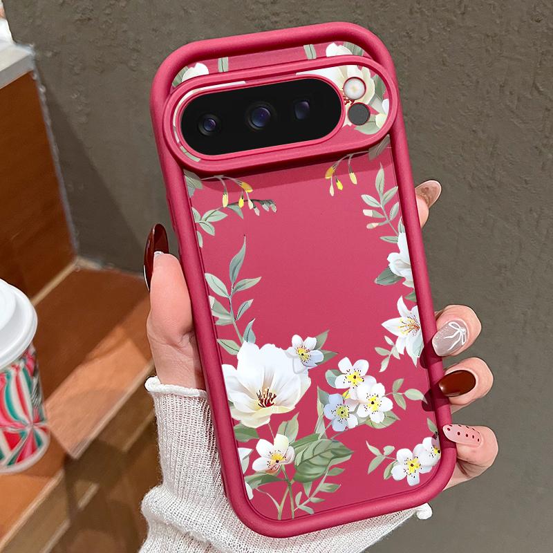 Мягкий противоударный чехол TPU с цветочным принтом для Google Pixel 9 Pro XL 8 Pro 8A, защитный матовый чехол для телефона