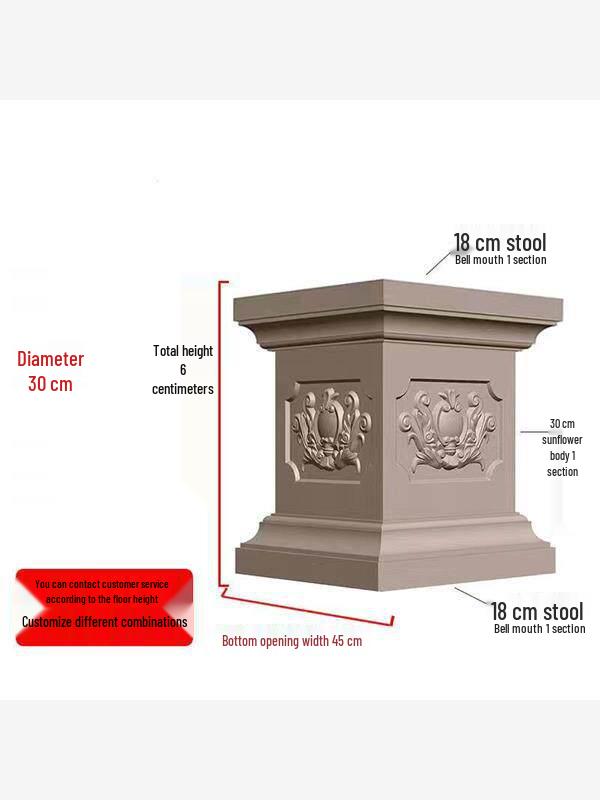 Квадратная форма для римской колонны для бетонных ограждений и балконов