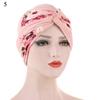 Women Muslim Cotton Turban Folding Cross Knotted Hair Ribbon Scarf Elastic Head Wrap Headwear Bandanas Lady Hair Hats Beanie