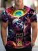 Men'S Printed Short Sleeve T-Shirt - Ultra Soft And Breathable - Trendy Graffiti Art Design - Summer Essential Men'S Stylish Casual Round-Neck
