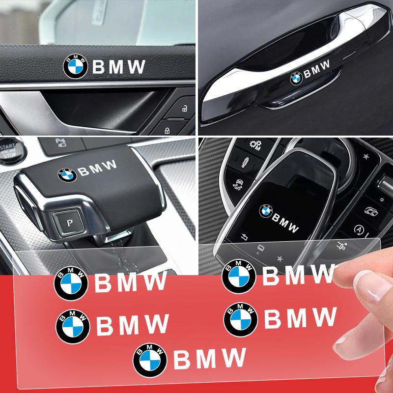 KYLZ4 5/10pcs For BMW X1 X3 X5 X6 G01 G05 G06 G08 G20 G21 G30 G31 Car Interior Sticker Central control Decals Emblem Badge Car Styling