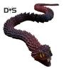 3D Printed Snake Toy Articulated Snake with Openable Mouth And Retractable Teeth Flexible Fidget Snake Toy for Adults Kids