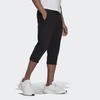 adidas Три полоски с вышитым логотипом и трикотажными укороченными брюками с манжетами, мужские брюки черного цвета GK8990