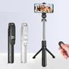 Wireless Selfie Stick Bluetooth Compatible Foldable Mini Tripod For Phone With Fill Light Shutter Remote Control For IOS Android