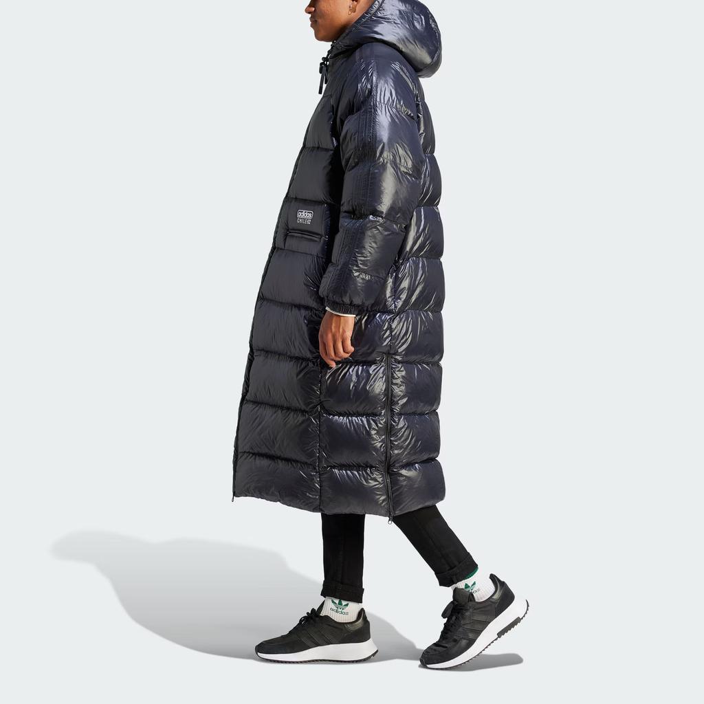 Adidas Originals Windproof Lightweight Sports Long Down Jacket Men Outerwear Black IL6151