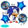 Sonic-themed Sonic Cartoon Balloon Set for Birthday Party Decoration