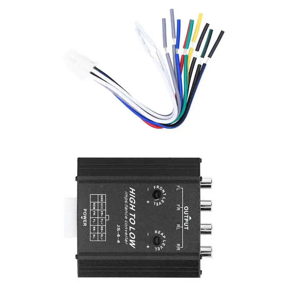 12V 4 Channel Car Audio Converter for Rca High to Low Line