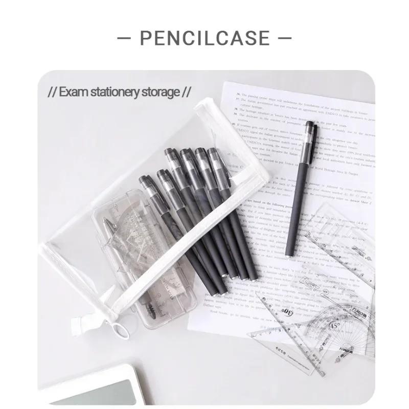 Transparent Pencil Case, Large-capacity Student Stationery Bag, Fashionable Pencil Bag School Cute Pencil Case Stationery