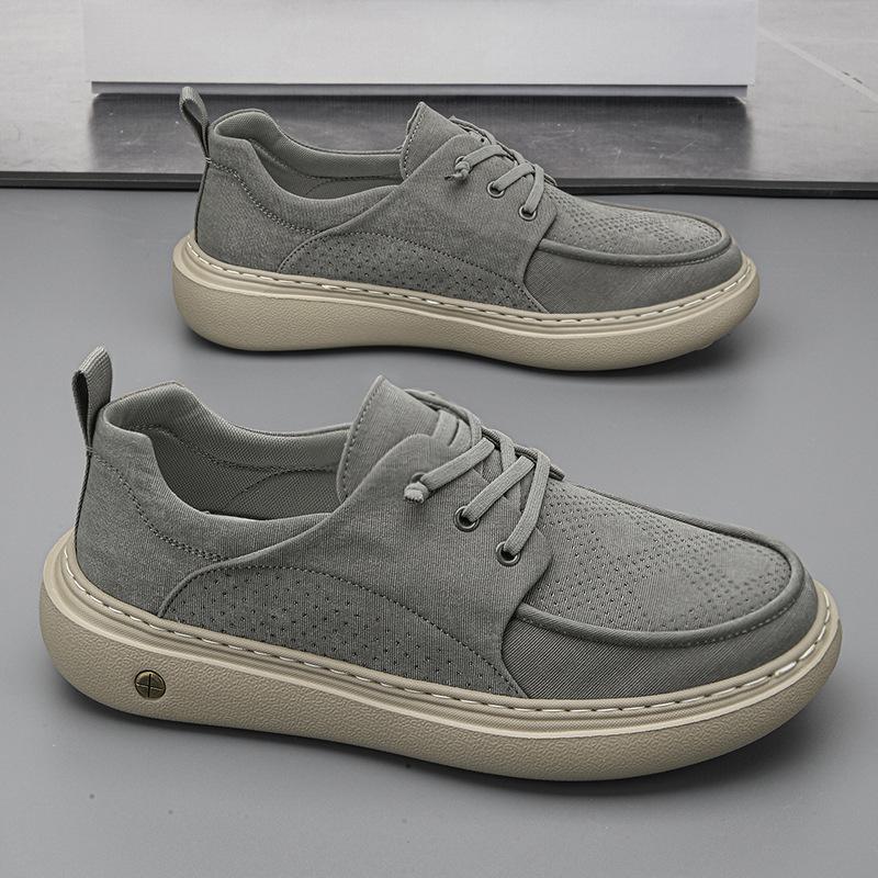 Designer cloth shoes men's summer men's shoes breathable cloth free lace-up men's foot casual men's shoes