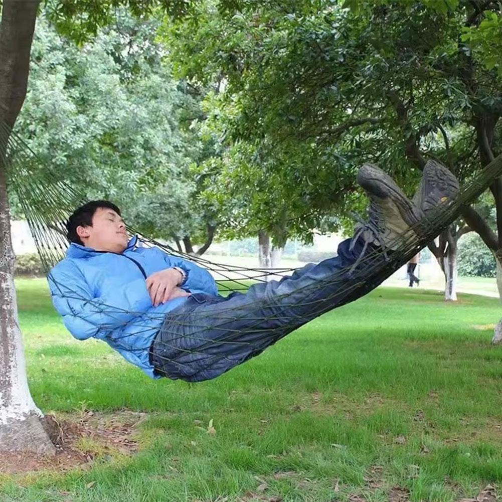 Портативный спортивный гамак на открытом воздухе, гамак для кемпинга на открытом воздухе, сетчатая сетка для сада, пляжа, двора, путешествия, садовые качели, подвесная кровать