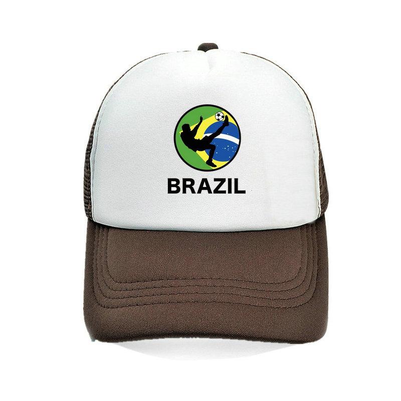 Men Women Football Brazil Team Snapback Cap 2018 Brazil Fan Soccer Sports Cap Yellow Green Brazil National Parrot Flag Hat YY456