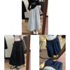 Hanbok Cotton Blend A Line Skirt With Elastic Waist For Casual Spring Wear