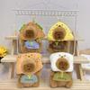 Cartoon Baking Capybara Key Ring Soft Plush Doll Keychain Brown Doughnut Animal Pendant Couple