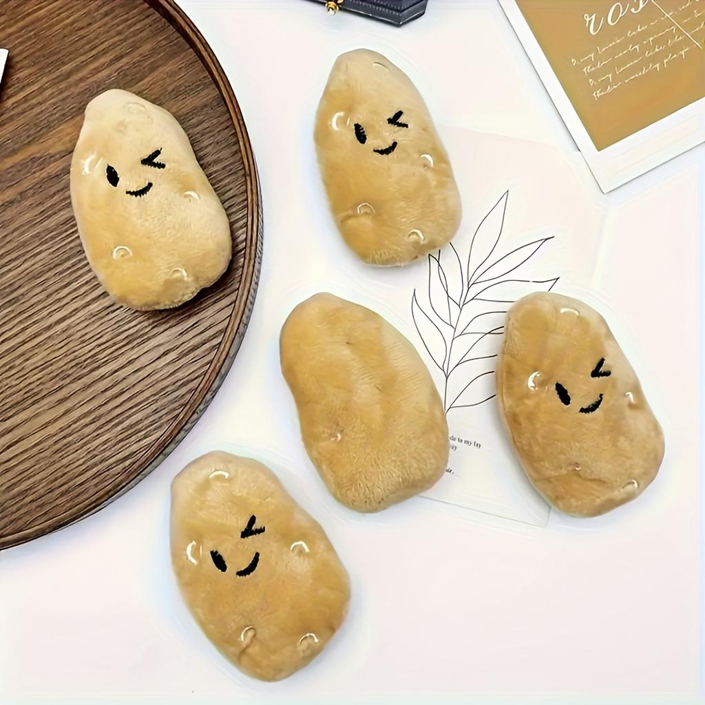 10/5/1pc Cute Mini Potato Plush Dog Toy - Soft, Durable & Interactive for Playtime and Snuggles - Ideal for Medium Breeds