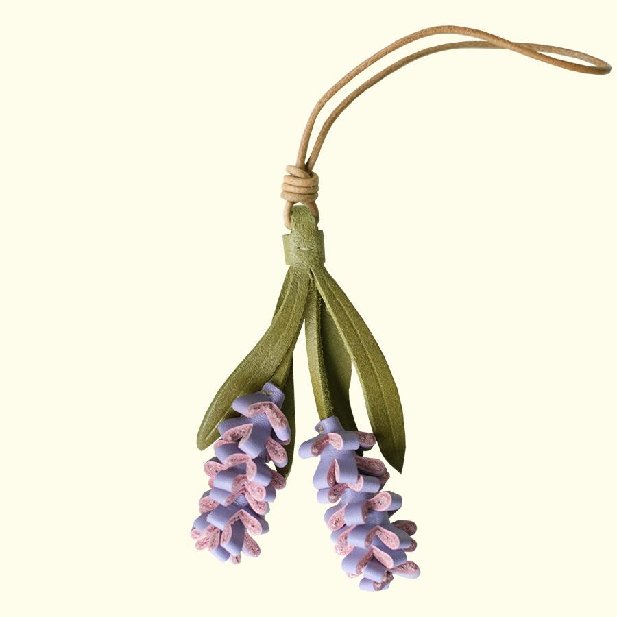 Очаровательный лавандовый брелок из коровьей кожи для женской сумки, модный брелок, прочный, изысканное исполнение, украшение для сумки, аксессуары для сумки