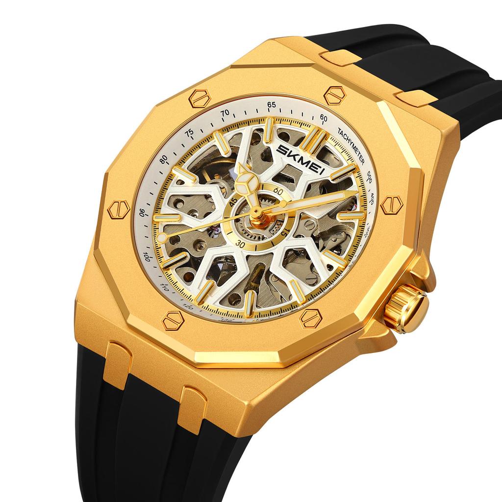 Mechanical Sport Design Bezel Fashion Watch Mens Watches New Montre Homme Clock Men Automatic Skeleton