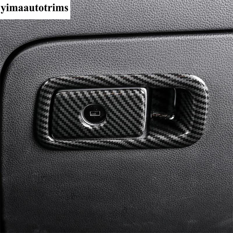 Head Lamp / Window Lift / Water Cup Panel / Glove Box Cover Trim For Volkswagen Arteon 2018 - 2024 ABS Carbon Fiber Accessories