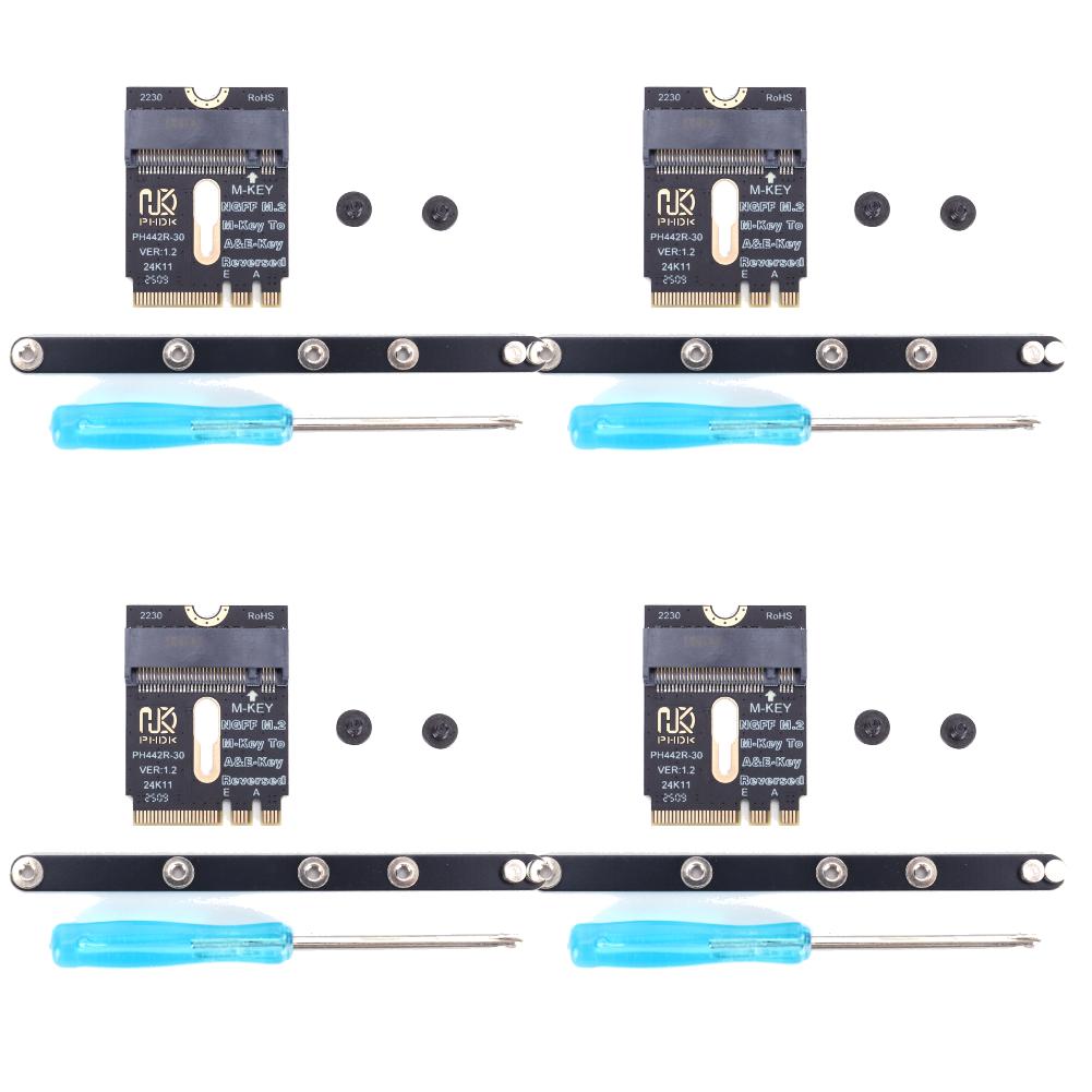 Переходник NGFF A+E-Key Male на NVME M-key Female, удлинитель A/E Key на M Key, карта-райзер PCIE 4.0 для NVME SSD 2230 2242 2260 2280