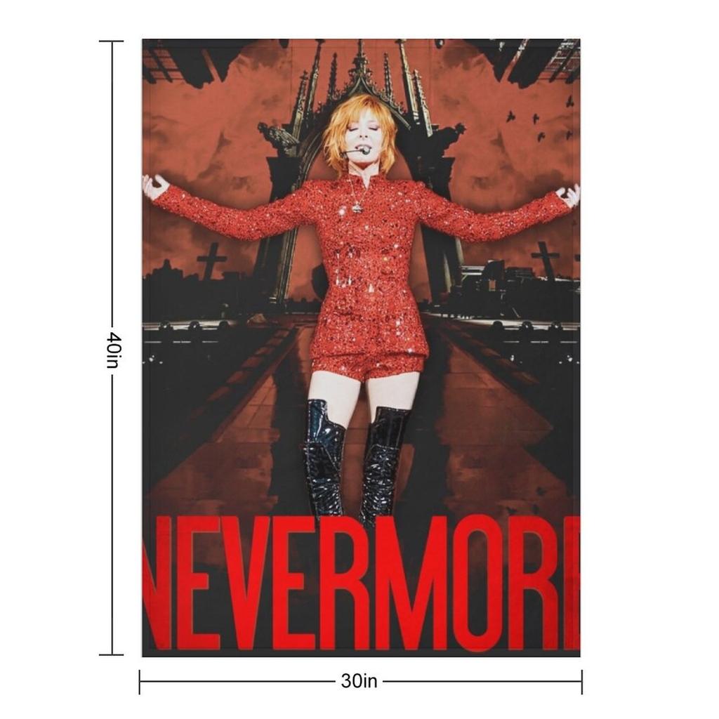 Милен Фармер Nevermore Постер 2024 Плед Тяжелый Клетчатый Для дивана Пледы