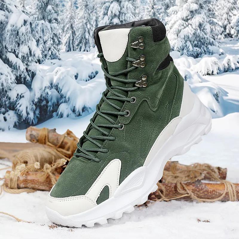 Зимняя мужская обувь Повседневная обувь на толстой подошве Износостойкие ботинки Удобные мужские ботинки Рабочая обувь Повседневные кроссовки