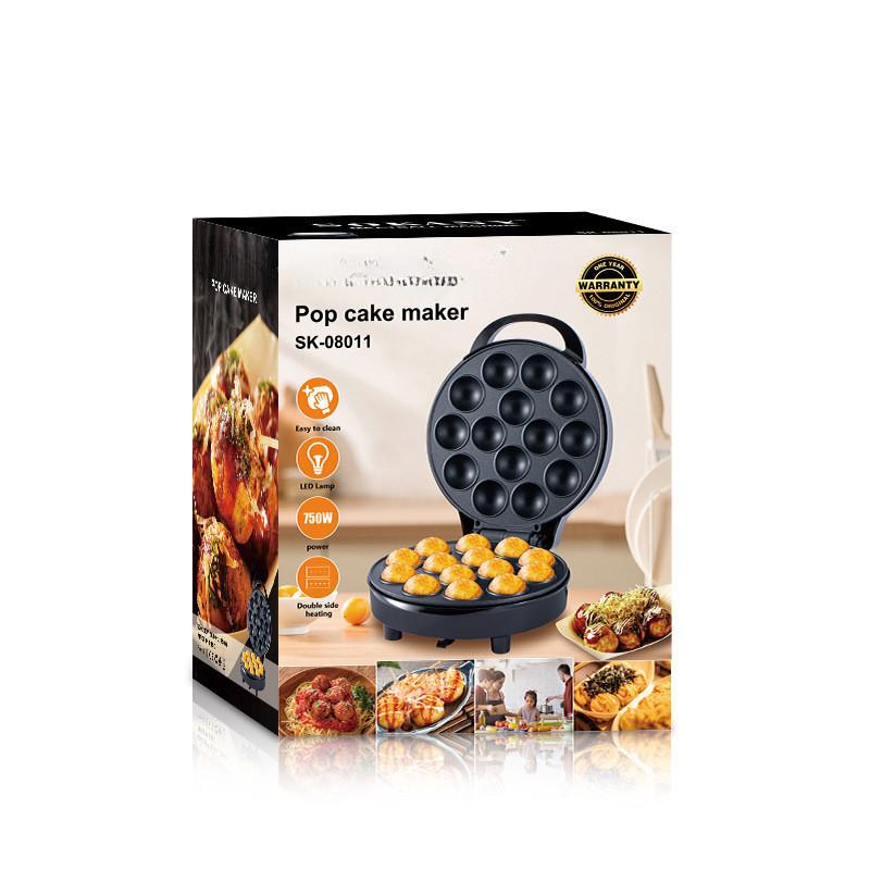 750 Вт Мощная Электрическая Форма для Поп-кейков Антипригарная Форма для Кексов Бытовая Машина для Приготовления Пончиков и Шариков-осьминожек