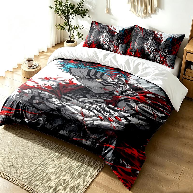 Akaza 3pc Duvet Cover Set Simple Modern Bedding Set Wrinkle Resistant Soft Fabric All Season Use a perfect gift