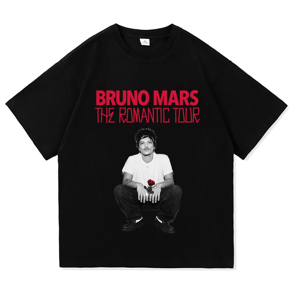 Bruno Mars The RoUnisextic Tour 2026 T Shirt Fashion Unisex Aesthetic Oversized Loose Tees Vintage 100% Cotton Tops Graphic T Shirts