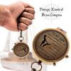 Морской компас Моему сыну Любовь Мама Стихотворение Гравированный Латунный Навигационный Морской Компас с Деревянной Коробкой