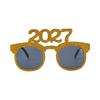 Праздничные Солнцезащитные Очки 2027 Текстурированная Рамка с Темным Оттенком Косплей Аксессуар для Новогодних Групповых Фотографий, Стилизации Образа и Настольного Использования