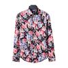 Men's Floral Long-Sleeve Dress Shirts Button Down Breathable Casual Vintage Printed Shirts Wrinkle-Free Solid Oxford Business Shirt for Men