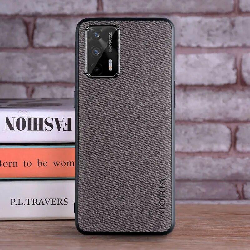 Чехол для OPPO Realme Q3 Pro 5G coque Роскошный текстильный кожаный мягкий жесткий чехол для телефона oppo realme q3 pro case funda